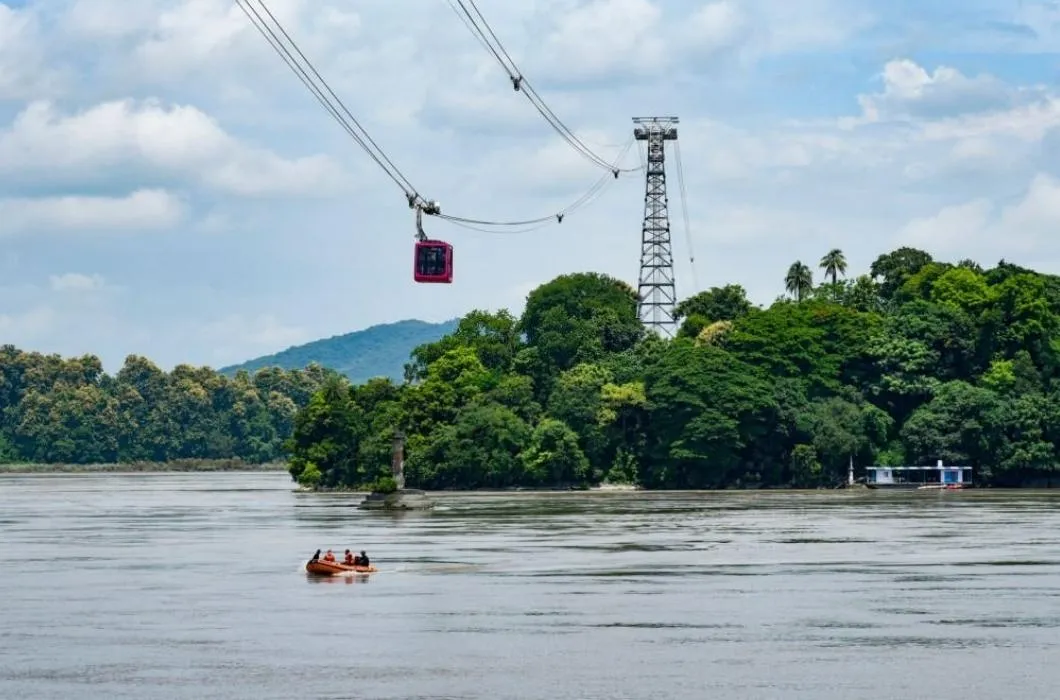 Brahmaputra riverfront and Umananda Island, Guwahati
